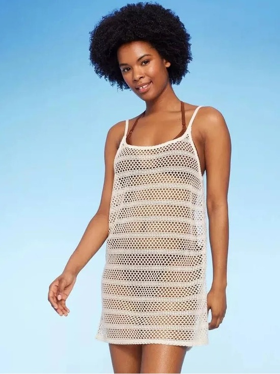 wild fable Other - Wild fable cream crochet swim cover-up NWT XL